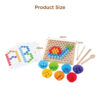 Wooden toys clip bead game bead rack game puzzle board Montessori children's educational preschool learning toys
