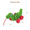Wooden crocodile pull toy, cute cartoon animal educational toy pull, baby toddler toy