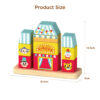 Wooden building block stacking Creative circus building block toys Children's sorting and stacking puzzle games Suitable for preschool children