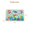 Early Education Montessori Colorful Wooden Mermaid Jigsaw Anima 3d Wooden Puzzle Game for Kids