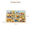 Montessori Early Education Wooden Engineering Vehicle Jigsaw Puzzle 3d Wooden Jigsaw Puzzle Game for Kids