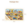 Montessori Early Education Wooden Engineering Vehicle Jigsaw Puzzle 3d Wooden Jigsaw Puzzle Game for Kids