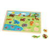 Early childhood educational toys forest animals Montessori baby wooden puzzle suitable for toddlers