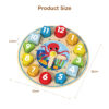 Wooden Children's Early Education Puzzle Color Shape Cognitive Matching Marine Animal Digital String Rope Teaching Clock