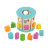 Wooden colorful building block box for preschoolers to learn shapes and colors, suitable for learning children's grasping ability