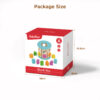 Wooden colorful building block box for preschoolers to learn shapes and colors, suitable for learning children's grasping ability