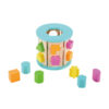 Wooden colorful building block box for preschoolers to learn shapes and colors, suitable for learning children's grasping ability