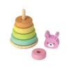 Wooden Stacking Toys Rainbow Bunny Stacking Set Fine Motor Skills and Color Recognition Educational Toys