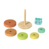 Wooden Stacking Toy Rainbow Bear Stacking Set, Educational Toys for Developing Fine Motor Skills and Color Recognition