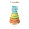 Wooden Stacking Toy Rainbow Bear Stacking Set, Educational Toys for Developing Fine Motor Skills and Color Recognition