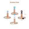 Wood Quoit Set for Kids Toys Wooden Ring Toss Quoits Game Set
