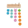 Wooden geometric shape building blocks, animal color matching stacking and classification toys suitable for early education intelligence matching games