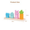 Wooden geometric shape building blocks, animal color matching stacking and classification toys suitable for early education intelligence matching games