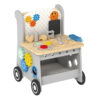 2 in 1 toddler wooden activity cart, children's multifunctional walker and tool table, educational toys
