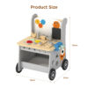 2 in 1 toddler wooden activity cart, children's multifunctional walker and tool table, educational toys
