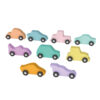 Children's mini wooden cars wooden vehicles rainbow color wooden toy cars