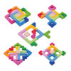 Wooden rainbow puzzle trays stacking games, educational toys