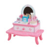 Wooden pink dressing table set role play learning girl cosmetics toys