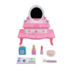 Wooden pink dressing table set role play learning girl cosmetics toys