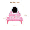 Wooden pink dressing table set role play learning girl cosmetics toys