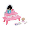 Wooden pink dressing table set role play learning girl cosmetics toys