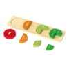 Wooden fruit geometric shape Montessori puzzle classification math building blocks preschool learning puzzle game