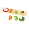 Wooden fruit geometric shape Montessori puzzle classification math building blocks preschool learning puzzle game