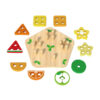 Wooden shape building blocks stacking toys shape color fruit classification geometric building blocks educational preschool toys