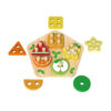 Wooden shape building blocks stacking toys shape color fruit classification geometric building blocks educational preschool toys