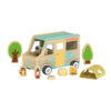 Wooden camping RV set, children's play house toys, forest picnic educational toys suitable for preschool children