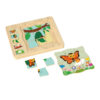 Wooden Montessori butterfly development puzzle Animal growth process creative toys Suitable for preschool children