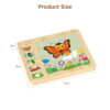 Wooden Montessori butterfly development puzzle Animal growth process creative toys Suitable for preschool children