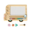 Wooden toys children's magnetic bead control pen creative graffiti drawing board early education enlightenment DIY desktop puzzle game