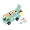 Wooden garbage sorting truck, environmental recycling toy set, educational children learn garbage sorting