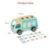 Wooden garbage sorting truck, environmental recycling toy set, educational children learn garbage sorting