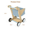 Wooden baby shopping cart Four-wheel push-pull wooden shopping cart toy Early childhood educational toy walker push-pull Suitable for boys and girls
