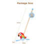 Wooden parrot push rod toys, children's educational push and pull walking toys, develop motor skills