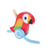 Wooden parrot push rod toys, children's educational push and pull walking toys, develop motor skills
