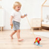 Wooden parrot push rod toys, children's educational push and pull walking toys, develop motor skills