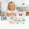 Wooden doctor toy set role play doctor medical toy set for kids