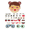 Wooden facial expressions, Montessori children's educational face changing building block learning toys
