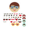 Wooden facial expressions, Montessori children's educational face changing building block learning toys