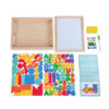Wooden toy drawing board magnetic puzzle board children's wooden puzzle board with blackboard