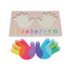 Children's math teaching aids Montessori finger hand counting game toys children's education math wooden toys
