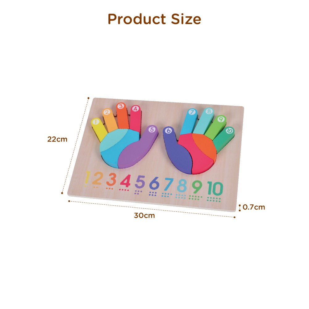 Children's math teaching aids Montessori finger hand counting game toys children's education math wooden toys - Image 4
