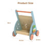 Wooden activity stroller, multi-function toddler educational walker, educational toys for kids learning to walk, sit-stand walker for babies