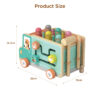 Montessori wooden multifunctional farm bus hit hamster catch bugs busy box game children's educational activity toys