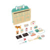 Mini wooden pet hospital set toy children role play pet doctor game