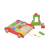 Children's wooden building blocks with carts Multifunctional large grain trailer building block educational toy
