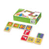 Wooden animal domino puzzle, children's educational learning toy set
